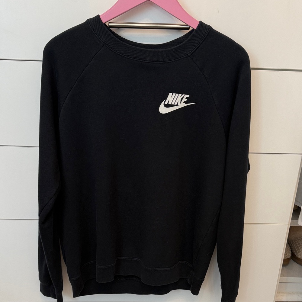 Nike Black Crewneck with White Logo